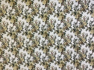YELLOW DITSY FLOWER UPHOLSTERY FABRIC PRINTED VINTAGE MATERIAL CRAFT CUSHIONS - Picture 1 of 2