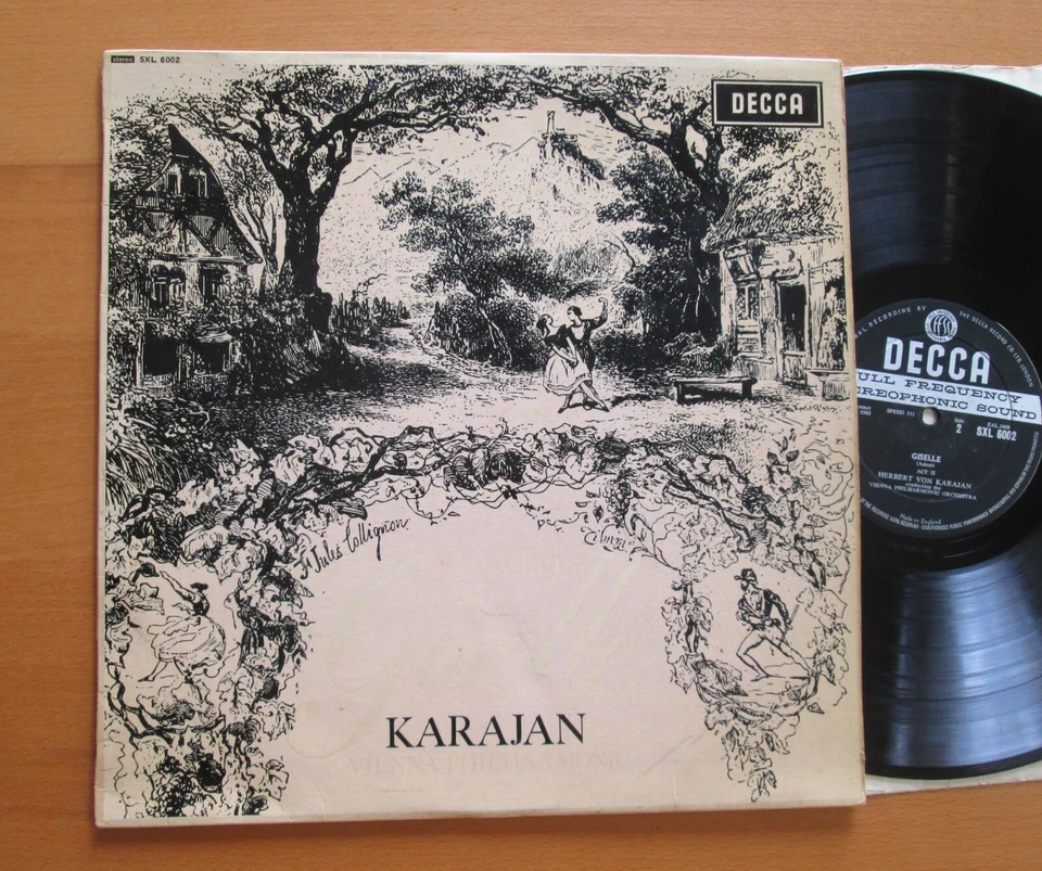 SXL 6002 ED1 Adam Giselle Karajan Vienna Philharmonic Decca WBG 1st VG - Image 1 of 4