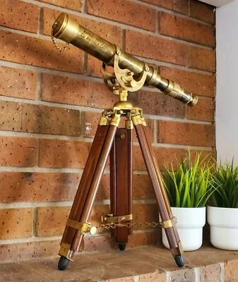 Vintage Style Telescope Antique Brass Spyglass Engraved Maritime Telescope Gift - Image 1 of 4