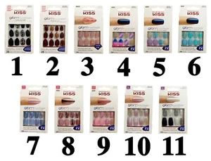 Kiss Salon Glam Fantasy Nails Special FX 28 Illusion Press On Nails Medium, Long - Picture 1 of 23