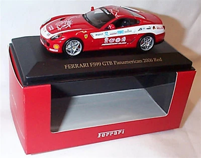 FERRARI F599 GTB PANAMERICAN 2006 RED in 1:43 scale IXO FER073  new in Case - Image 1 of 2