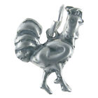 Solid sterling silver ROOSTER MILAGRO charm (M-14)