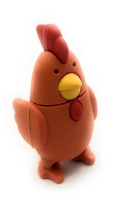 Duck Chicken Stationary Farm Orange Funny USB Stick Div HD - Afbeelding 1 van 3