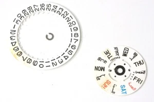Seiko 160296S day and date disk,crown at 4, for 7s26A automatic movement -20161 - Imagen 1 de 2