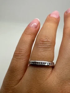 ANILLO DE DIAMANTES PLATINO MEDIA ETERNIDAD 0,36 QUILATES GG409 - Imagen 1 de 23