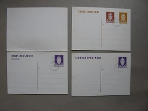 NORWAY, 3x official prestamped PC CTO 1973, 2x normal card +card with paid reply - Picture 1 of 1