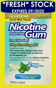2x GoodSense Nicotine Gum • 2mg Arctic Mint 110 Pieces (2x110=220) • EXP 09/2025 - Picture 1 of 11