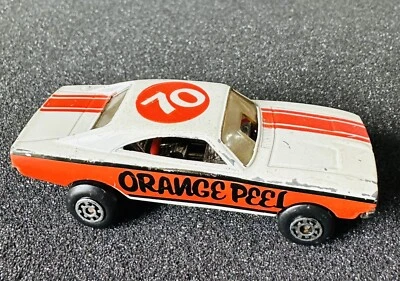 Dodge Charger 1971 Matchbox vintage "piel de naranja" #74 Mopar Muscle Car Dragster Foto 1 de 4