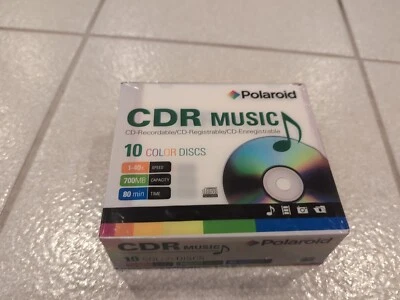 Polaroid CD-R Discs 2 10 Packs (20 discs) 1-40x 700MB 80 min BRAND NEW SEALED - Image 1 of 3