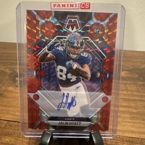 🔥2023 Panini Mosaic #329 Jalin Hyatt Red Mosaic /199 Auto RC Giants🔥 - Picture 1 of 6