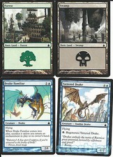 MTG Magic the Gathering TCG RAVNICA Drake Familiar Tattered Drake Forest Swamp