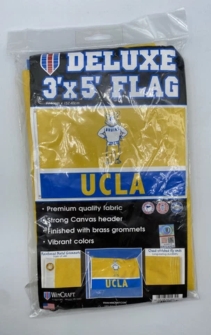 UCLA Bruins Deluxe 3’ x 5’ Vintage Retro Edition Premium Quality Fabric Flag New Cover