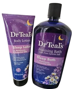 Dr Teal's Foaming Sleep Bath with Epsom Salt & Melatonin w/Dr.Teal Sleep Lotion - Picture 1 of 7