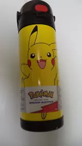 POKEMON water bottle KIDS Thermos 16oz funtainer YELLOW / CHARACTERS BRAND NEW - Picture 1 of 8