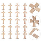 20 Kruzifix-Kreuz-Charm-Anhänger, Holz/Glas, Wandbehang, Geschenktüten