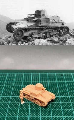 1/144 Segunda Guerra Mundial Italiano M11/39 Tanque/con Tanque Comandante Resina Kit (#ITL691) Foto 1 de 2
