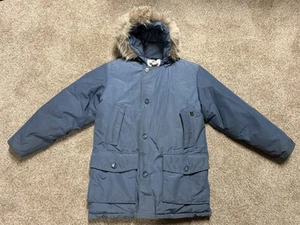 Vintage Woolrich Arctic Parka Jacket Coyote Fur Hood Coat Made USA Hunting MED - Picture 1 of 16