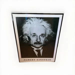 VINTAGE 1988 ALBERT EINSTEIN ESTATE LITHOGRAPH PRINT PHOTO PORTRAIT POSTER - Picture 1 of 7