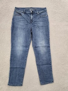 Chicos So Slimming Girlfriend Jeans Womens 10R Blue Slim Leg Ankle Stretch Denim - Picture 1 of 13
