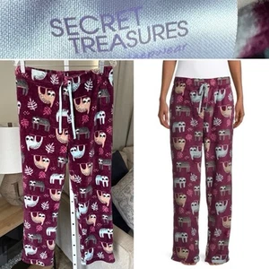 Pantalones de pijama para mujer Secret Treasures morados perezosos talla M - Imagen 1 de 7