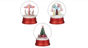 Globo Neve Decorazione Natalizia LED Cambia Colore Illumina Ornamento Musical - Foto 1 di 7