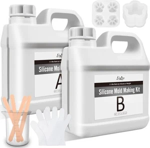 Silicone Molds Making Kit - Translucent 0.5 Gallon Gallon,  - Picture 1 of 6