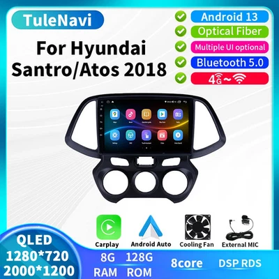 For Hyundai Santro Atos 2018 Car Radio Carplay Auto Video Android Carplay GPS 4G - Image 1 of 4