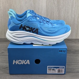 Hoka Clifton 10 Größe 12 Herren blau weiß schwarz Laufschuhe - Bild 1 von 12