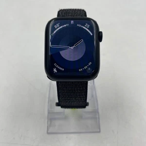 Unlocked Apple Watch Series 9 45MM Midnight Aluminum Black Loop M02P3LL/A - Photo 1 sur 6