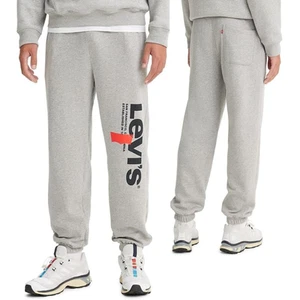 Levi's NWT Men's XXL Heather Gray Logo Mid Rise Fleece Drawstring Sweatpants - Picture 1 of 7