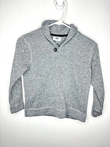 Old Navy Fleece Pullover Sweater Boys Size Small 6-7 Gray Long Sleeve - Picture 1 of 4