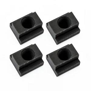 4 Stück 3/8”-16 Gewinde T-Nutmuttern, Schwarzoxid Finish Hardware Gleitmutter T - Bild 1 von 12