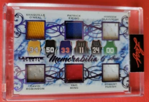 SHAQUILLE O'NEAL PATRICK EWING HAKEEM YAO DAVID ROBINSON PARISH JERSEY CARD 8/12 - Picture 1 of 3