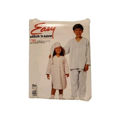 Stitch N Save By McCalls Sewing Pattern 7386 Sz 8-14 Nightshirt Pajamas Hat  - Image 1 of 2