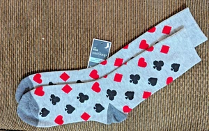 NEW w/Tags, Mens Funky Novelty ACES PLAYING CARDS SOCKS, Size 6-12 - Picture 1 of 1