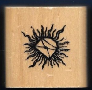 HOT MAIL Flame Love Note VALENTINE Gift Tag card  Anita's NEW Craft RUBBER STAMP