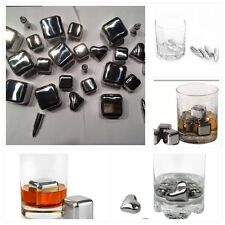 Whiskey Whisky Stone Scotch Glacier Ice Cubes Rocks Stainless Steel Heart Bullet