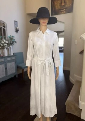 ZARA 女式 S、M、L 条纹衬衫连衣裙长袖 ZW 系列全新带标签 4437 — 第 1/4 张图片