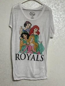 Vintage Disney Royals Ariel Jasmine Sleeping Beauty Snow White Sheer T-shirt 2X - Picture 1 of 6