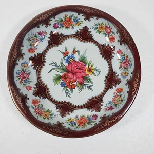 Daher Decorated Ware Tin Plate Floral 10" Tray Round England 11101 Vintage - Picture 1 of 4