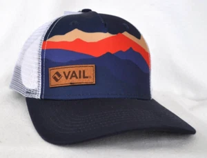 *VAIL COLORADO MOUNTAIN RANGES* Ski Snowboard Trucker Ball cap hat *LOCALE* - Picture 1 of 3