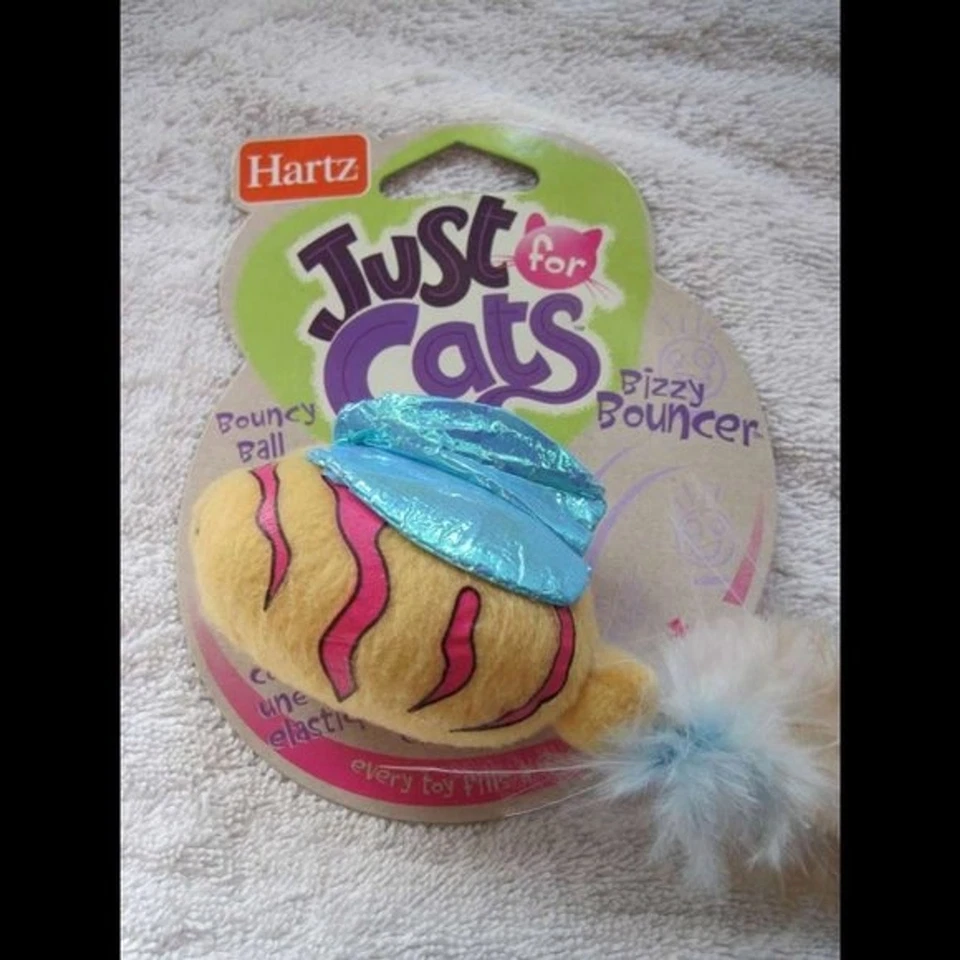 Juguete amarillo dañado Hartz Bizzy gorila gato plumas faltantes ¡¡Paquete!!! Foto 1 de 4