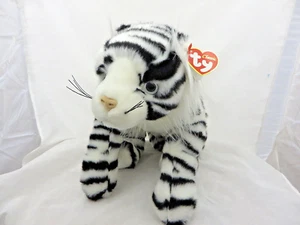 Peluche clásico TY RAYAS el tigre siberiano blanco 13,5 pulgadas relleno con etiquetas 2003 - Imagen 1 de 5