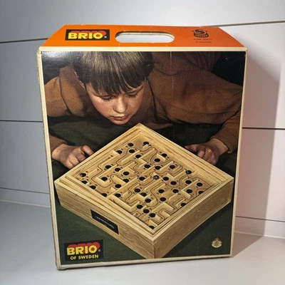 Vintage Brio Labyrintspel Wooden Labyrinth #31804 Made In Sweden Original Box - Image 1 of 4