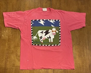 Camiseta de Colección Años 80 Marc Gallant Vacas Arte XL Puntada Única Anti Moda - Imagen 1 de 12