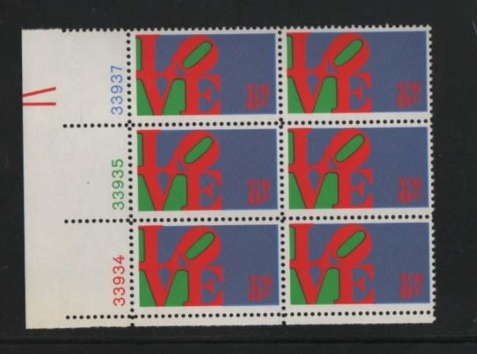 U.S. 1973 Love 6-stamp Plate Block Mint MNH Scott # 1475 .. - Image 1 of 1