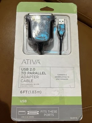 Ativa USB 2.0 to Parallel Printer Cable 6ft Adapter Cable - Image 1 of 4