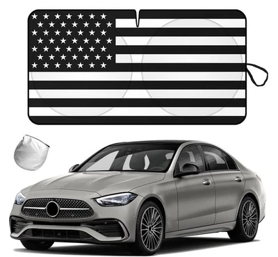 Parabrisas Parasol Parasol Parabrisas Para Mercedes Benz Coche Grande Bandera de Estados Unidos Foto 1 de 4