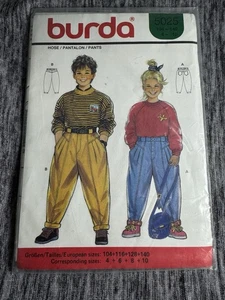 Burda VTG Pattern 5025 Kids Pants NEW SZ 4-10 Unisex UC;Ff - Picture 1 of 4