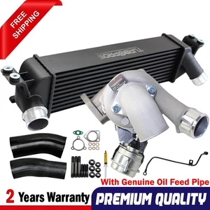 Billet Turbo+Intercooler&Hoses+Genuine Oil Feed Pipe For Hyundai iLoad/iMax 2.5L - Picture 1 of 19